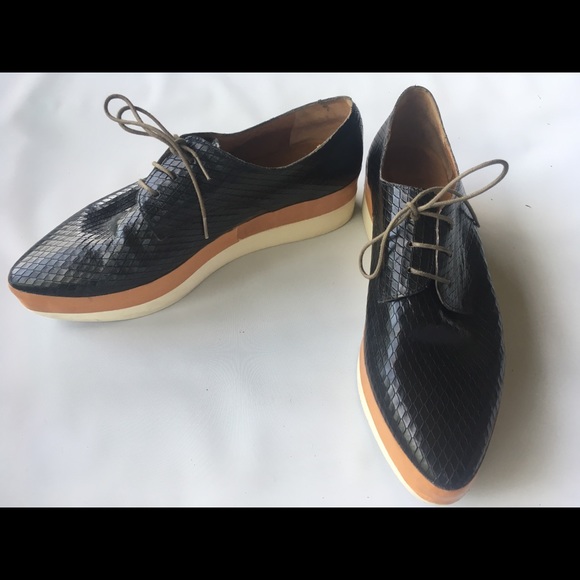 Coclico leather platform Oxford shoes size 10 - Picture 3 of 8